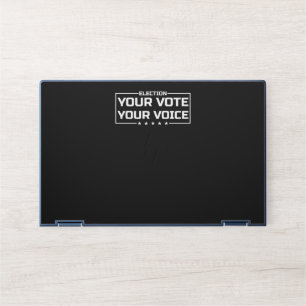 Your Vote Your Voice white font HP Laptop Skin