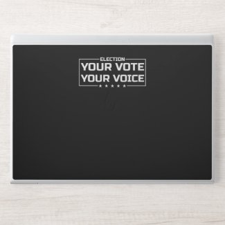 Your Vote Your Voice white font