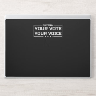 Your Vote Your Voice white font HP Laptop Skin