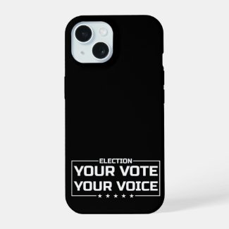 Your Vote Your Voice white font