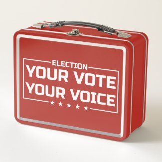 Your Vote Your Voice white font