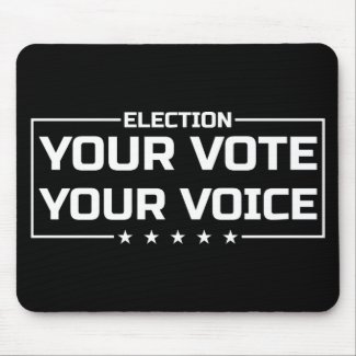 Your Vote Your Voice white font