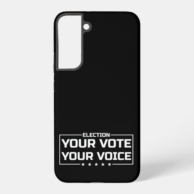 Your Vote Your Voice white font Samsung Galaxy Case (Back)