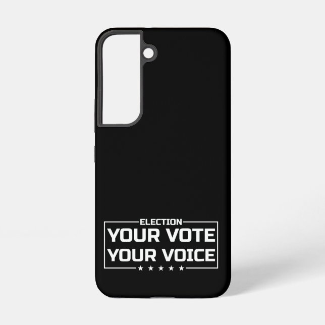 Your Vote Your Voice white font Samsung Galaxy Case (Back)