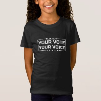 Your Vote Your Voice white font