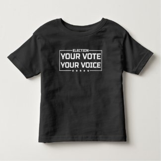 Your Vote Your Voice white font