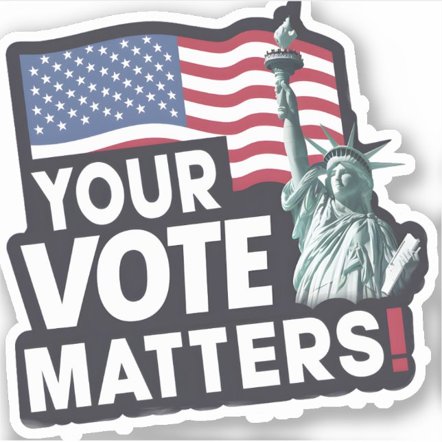 Your Votes Matters USA Elections 2024 Sticker (Front)