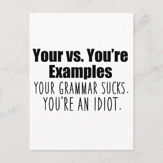 Your vs. You're Postcard (Front)