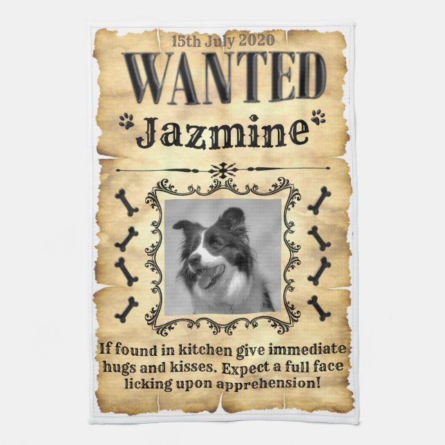 Your Wanted Dog Kitchen Towel (Vertical)