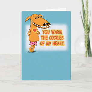 Your Warm the Cockles of My Heart Letterpress Thank You Card