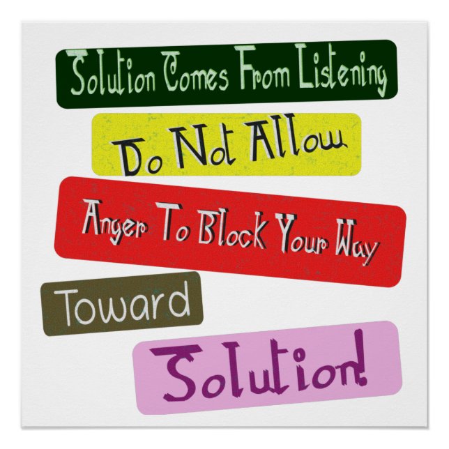 "Your Way Toward Solution" Cute Design. Buy Now Poster (Front)