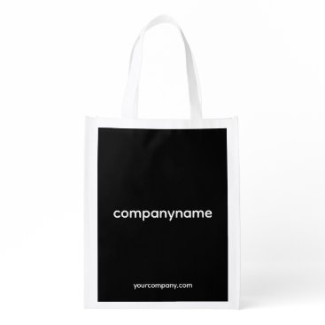 Your Website Address Black & White Template Grocery Bag