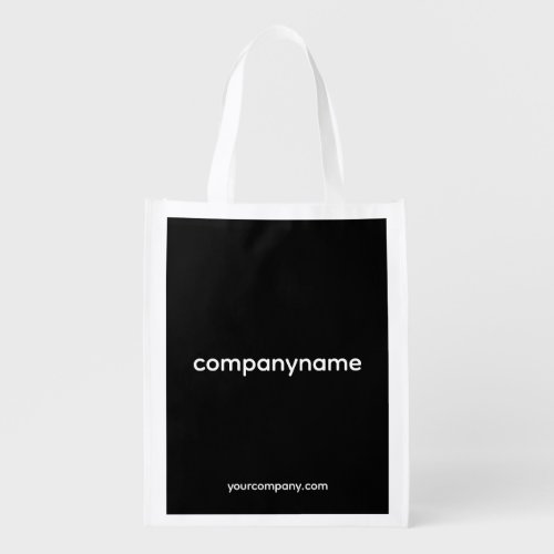 Your Website Address Black  White Template Grocery Bag