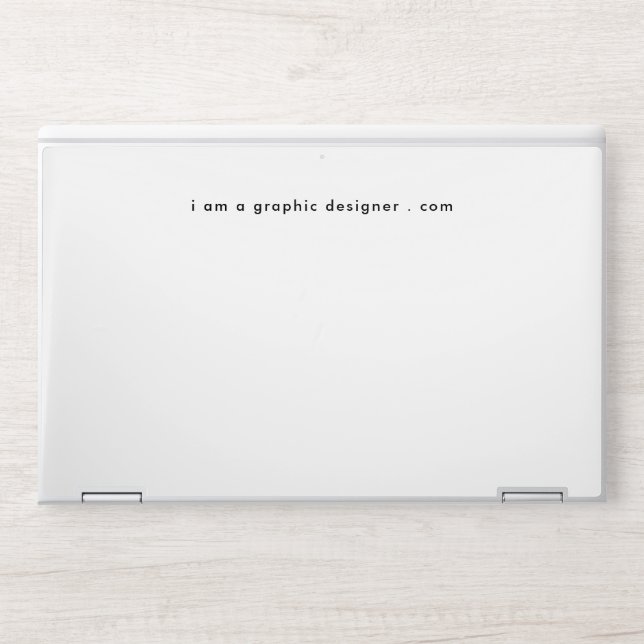 Your Website Address Simple White & Black Business HP Laptop Skin (Front)