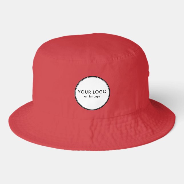 Your Website and logo red Bucket Hat (Front)