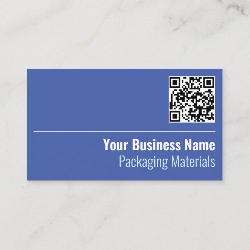 Your Website QR Code Packaging Company Business Card