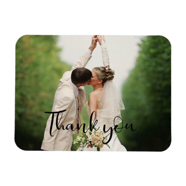 Your Wedding Day Photo Thank You Magnet (Horizontal)