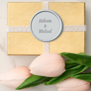 Your Wedding Invitation Wax Seal Stamp Example Sticker