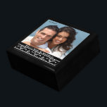 Your Wedding or Engagement Photo Anniversary Gift Box<br><div class="desc">Wedding Black Lacquer Keepsake Custom Designer Personalized Jewelry Box or Memory Box Elegant Unique Wedding Anniversary  Christmas Gifts or Valentines Day Gifts</div>