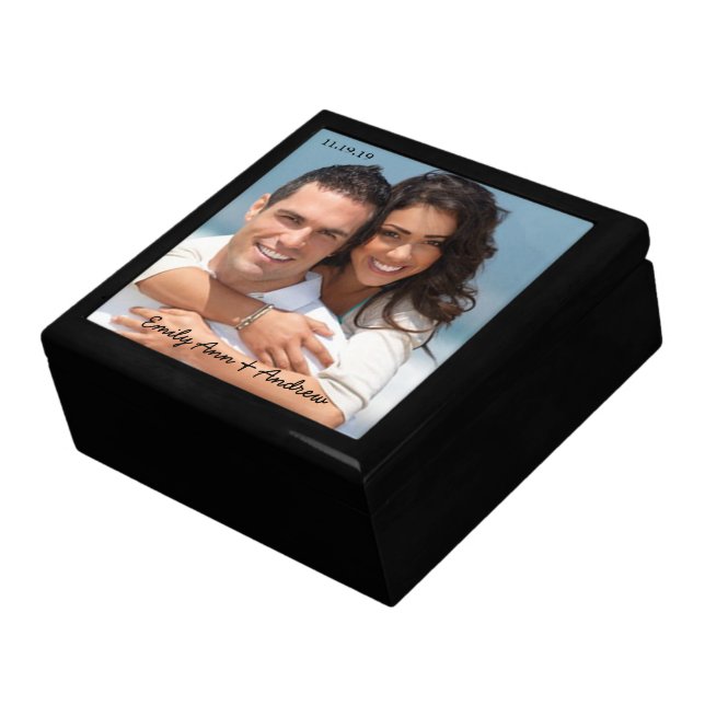 Your Wedding or Engagement Photo Anniversary Gift Gift Box (Side)