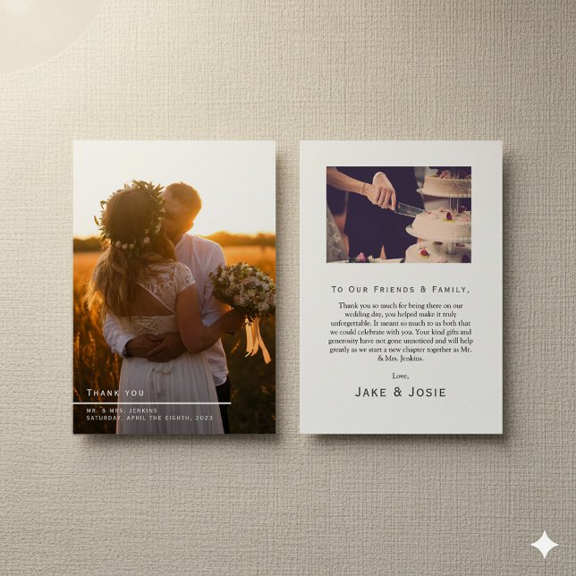 Your wedding photo memory, thank you card (Your wedding photo memory, thank you card.)