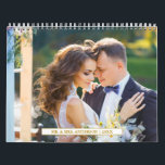 Your Wedding Photos Gold Calendar<br><div class="desc">Wedding Photo Calendar.  Perfect for your wedding photos or a great gift for newlyweds. Gold Color Binding.</div>