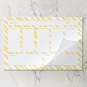 Your Weekly Calendar: Orange Pattern Paper Pad