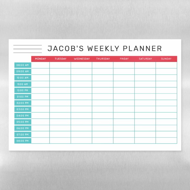 Your Weekly Planner Dry Erase Magnetic Sheet (Horizontal)