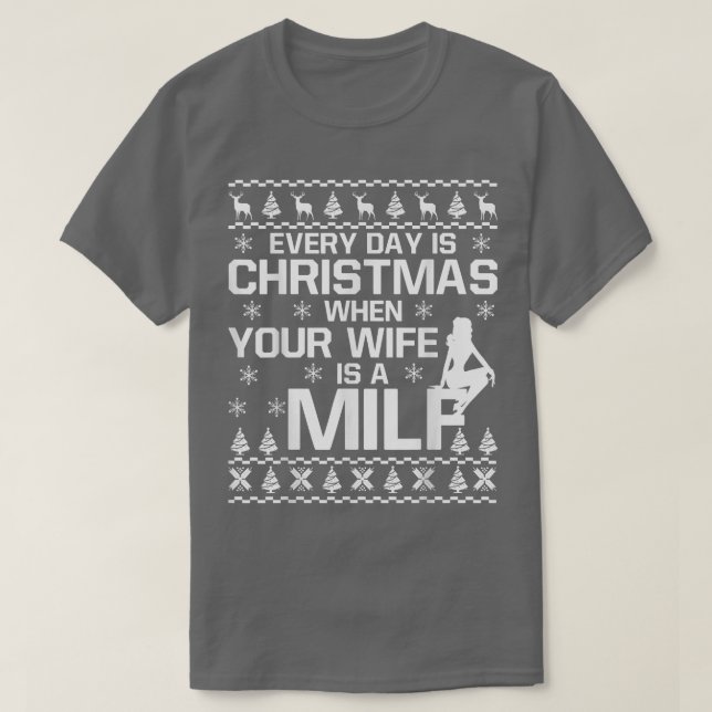 Your Wife Is A Milf Ugly Christmas Sweater Gifts  (Design Front)