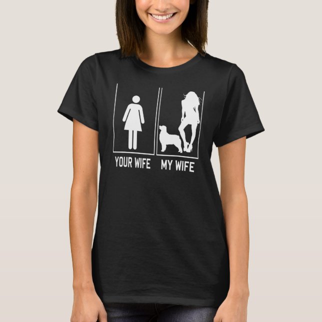 Your Wife My Wife Australian Shepherd  For Husband T-Shirt (Front)