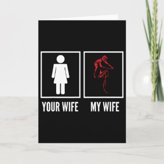 Your Wife My Wife Biker Cyclist Mountain Biking Card