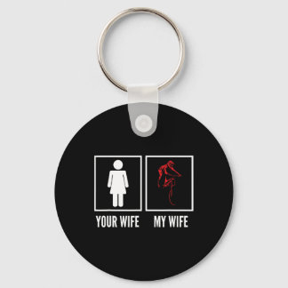 Your Wife My Wife Biker Cyclist Mountain Biking Keychain