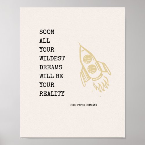 Your wildest dreams motivational poster