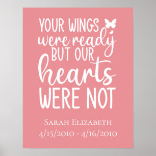 Your Wings Were Ready But Our Hearts Were Not Post Poster