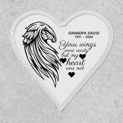 Custom Accessories 18 Your Wings Were Ready Personalized Memorial Patch