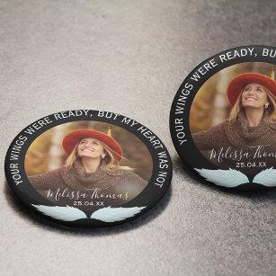 Your Wings Were Ready   Photo Memorial Button