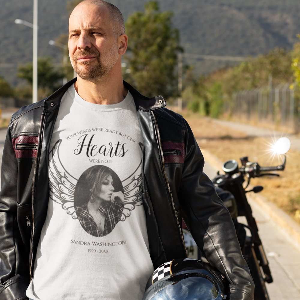 Discover Your Wings Were Ready  | Photo Memorial Personalized T-Shirt
