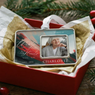 Your Wings Were Ready Red Cardinal Memorial Photo  Christmas Ornament