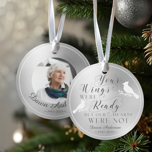 Your Wings Were Ready Silver Memorial Cardinal