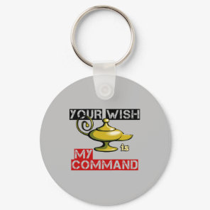 Your Wish is My Command Aladdin Lamp Design Keychain
