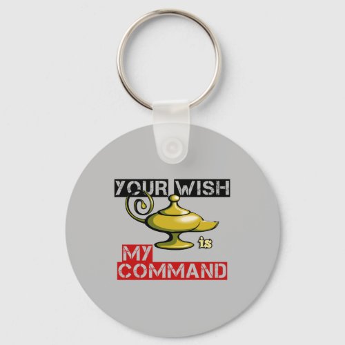 Your Wish is My Command Aladdin Lamp Design Keychain