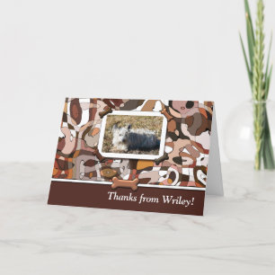 YOUR Wonder Dog Custom Photo Letterpress Thank You Card