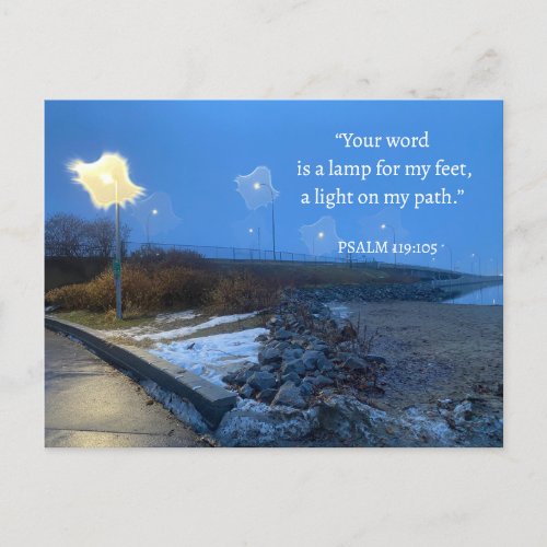 Your word is a lamp for my feet Inspirational Pos Postcard