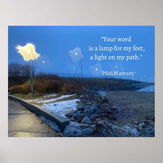 “Your word is a lamp for my feet Inspirational Poster (Front)