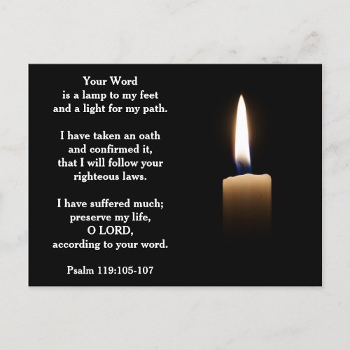 Your Word is a Lamp to my Feet Psalm 119105_107 Postcard