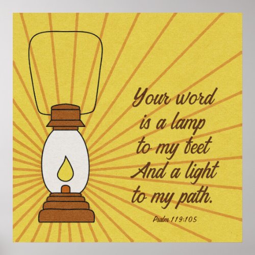 Your Word is a Lamp to My Feet Psalm 119105 Poster