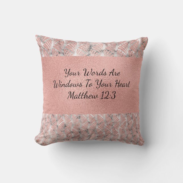 Your Words are Windows to Your Heart Pillow (Front)