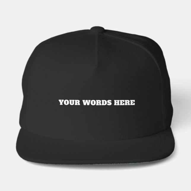 Your words here - create your own snap back hat (Front)