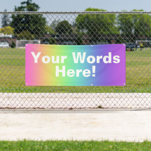 Your Words Here! Customized Rainbow Banner