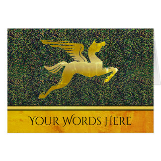 Your Words on Gold Pegasus Cards